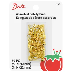 Dritz Pins - Safety Pins - Brass, Size 0 &