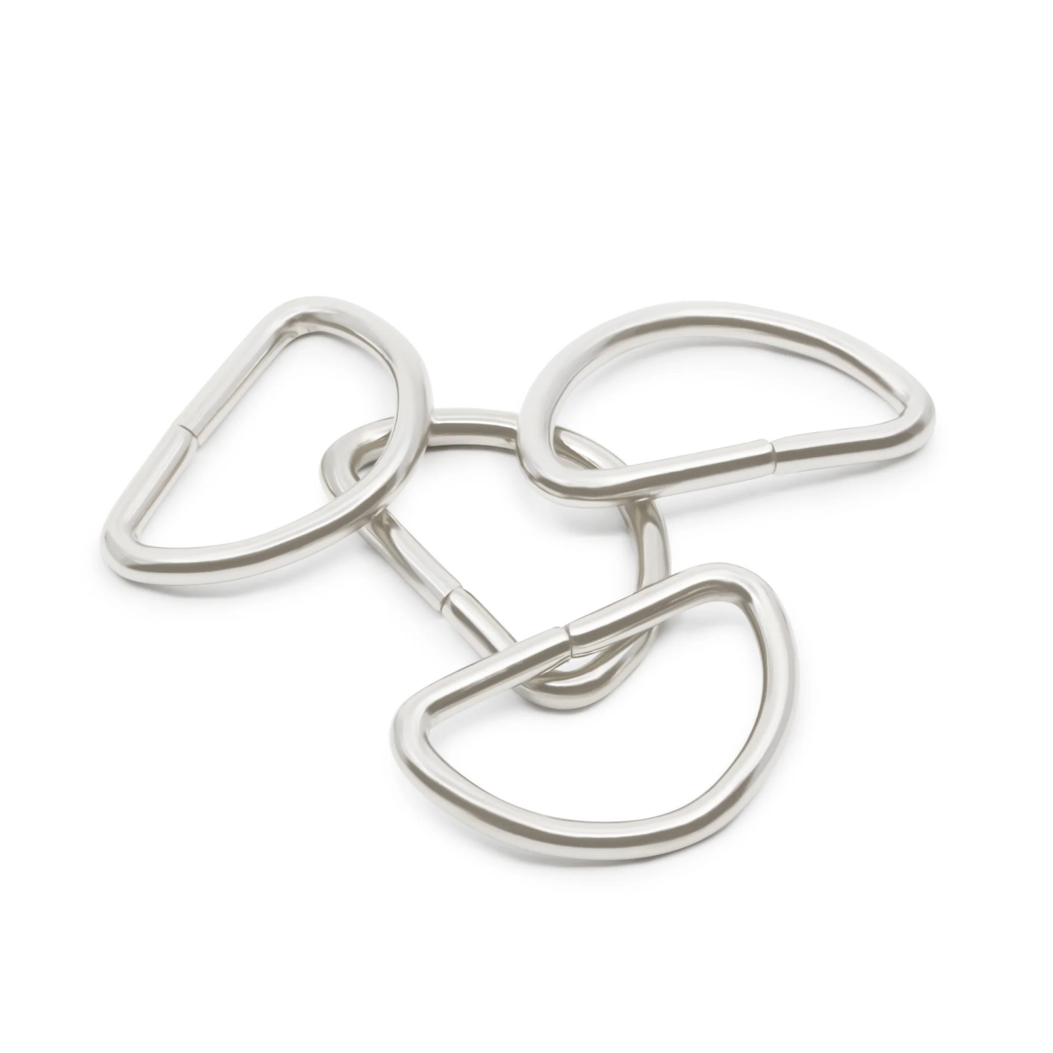 slide 3 of 3, Dritz D-Rings, Metal - Nickel, 1", 4 ct