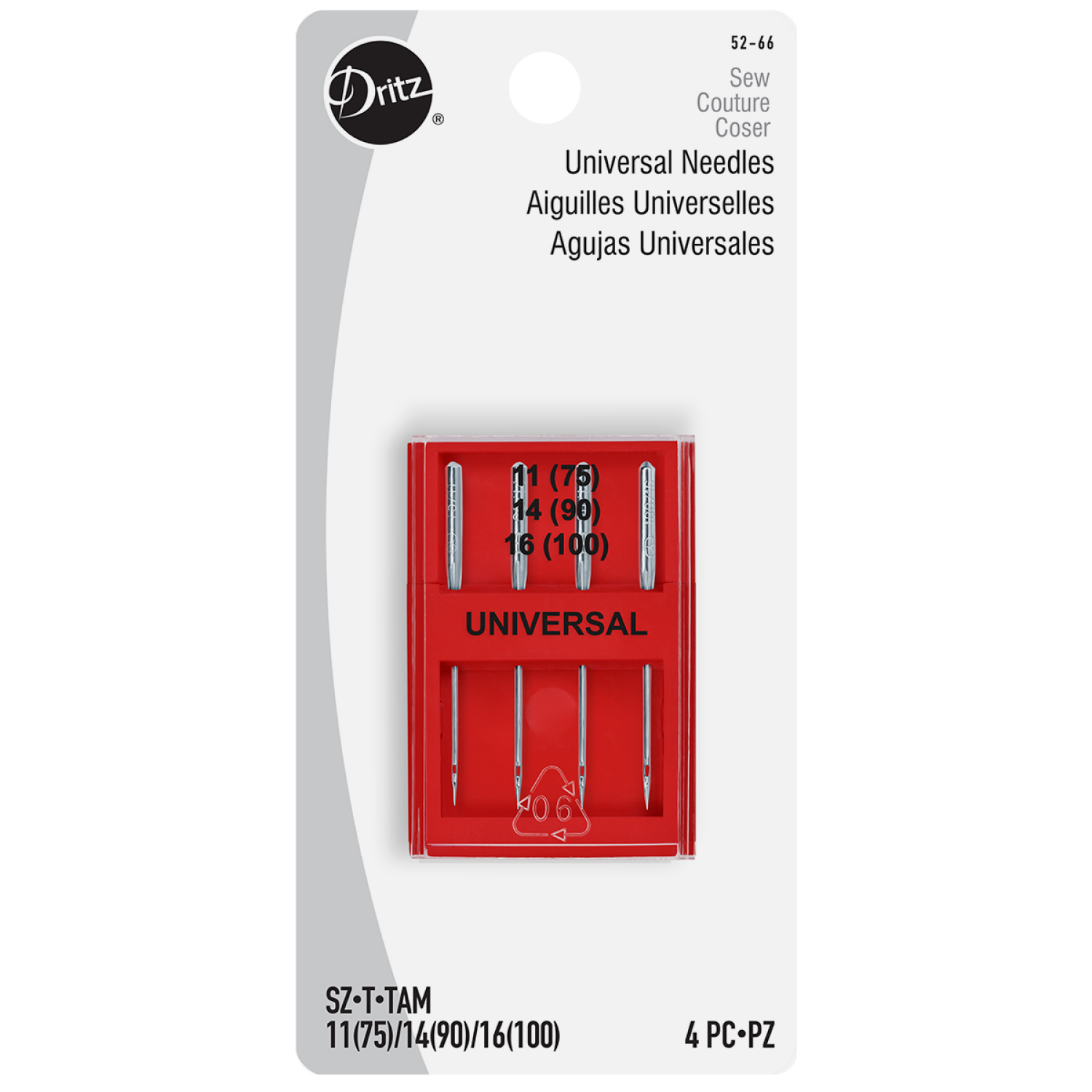 slide 1 of 3, Dritz Needles Machine, Asst 11-14-16, 4 pcs, 4 ct