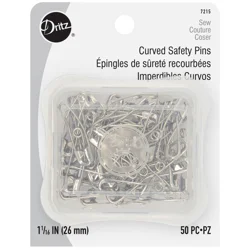 Dritz Pin Sfty Crvd Nkl Pltd Stl Sz1 50pc