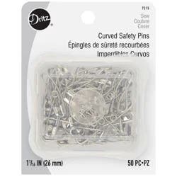 Dritz Pin Sfty Crvd Nkl Pltd Stl Sz1 50pc