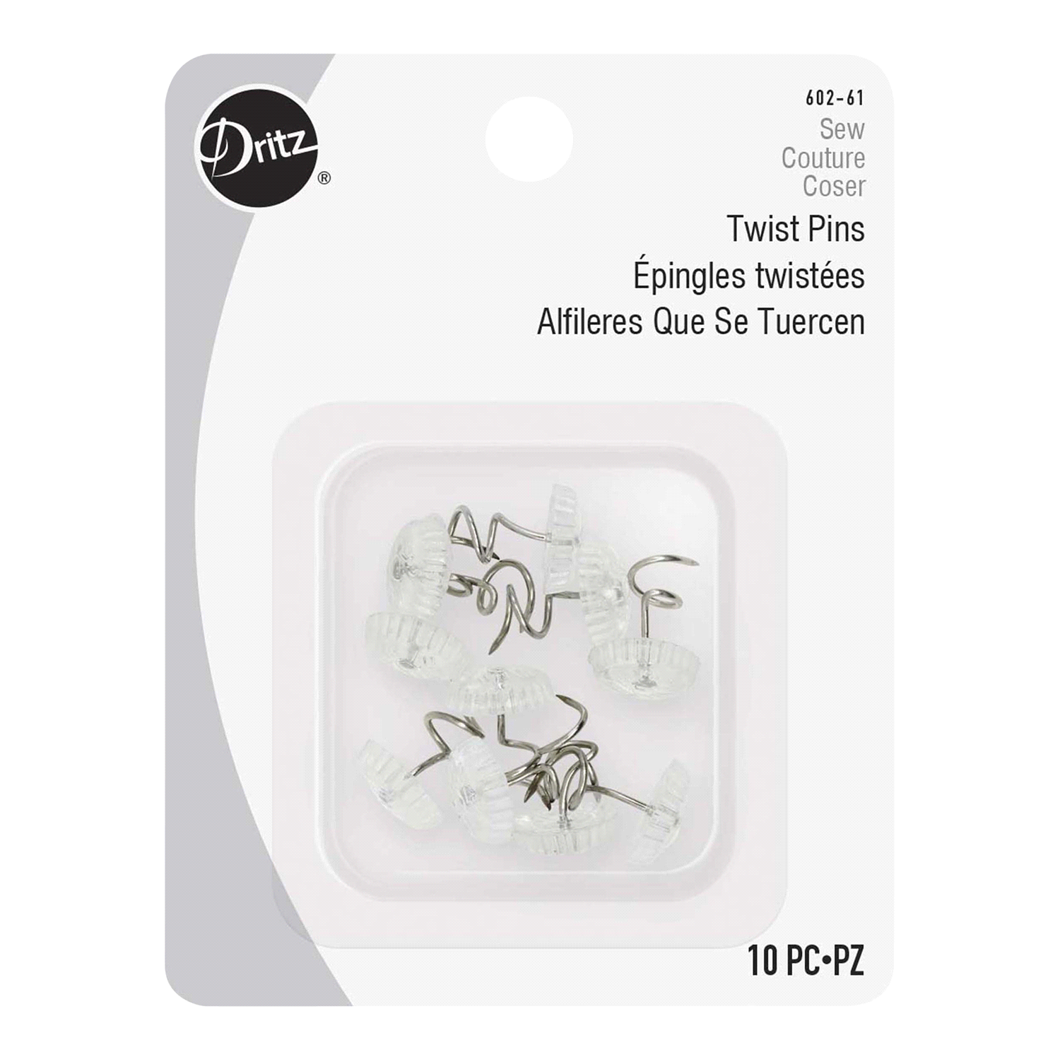 slide 1 of 2, Dritz Twist Pins, 10 ct