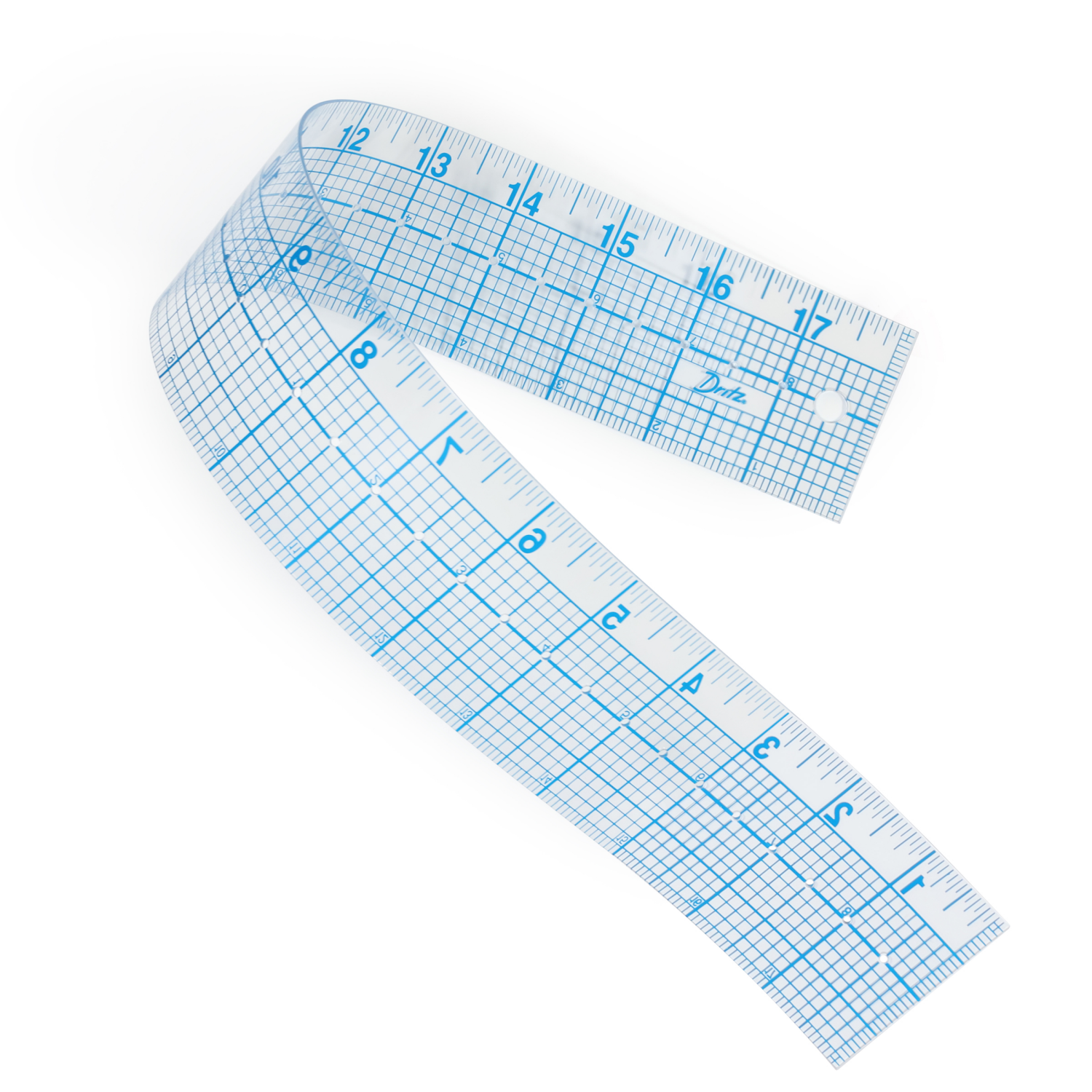 slide 3 of 3, Dritz Ruler See-Thru, 2in x 18in, 18 in