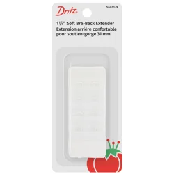 Dritz Bra-Back Extender - Soft, White - 1-1/4"