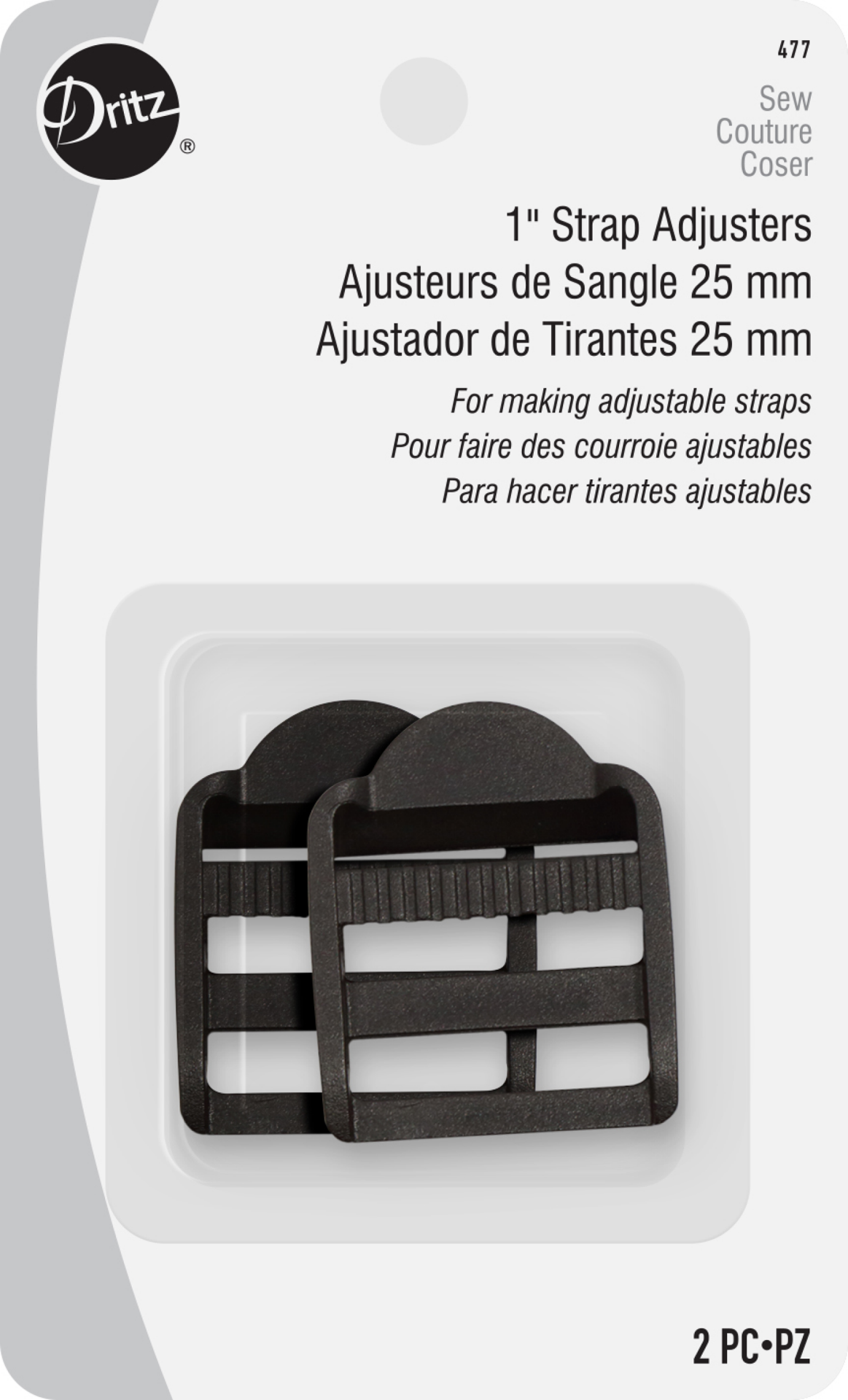slide 1 of 1, Dritz Fastener Strap Adjusters, 2 ct