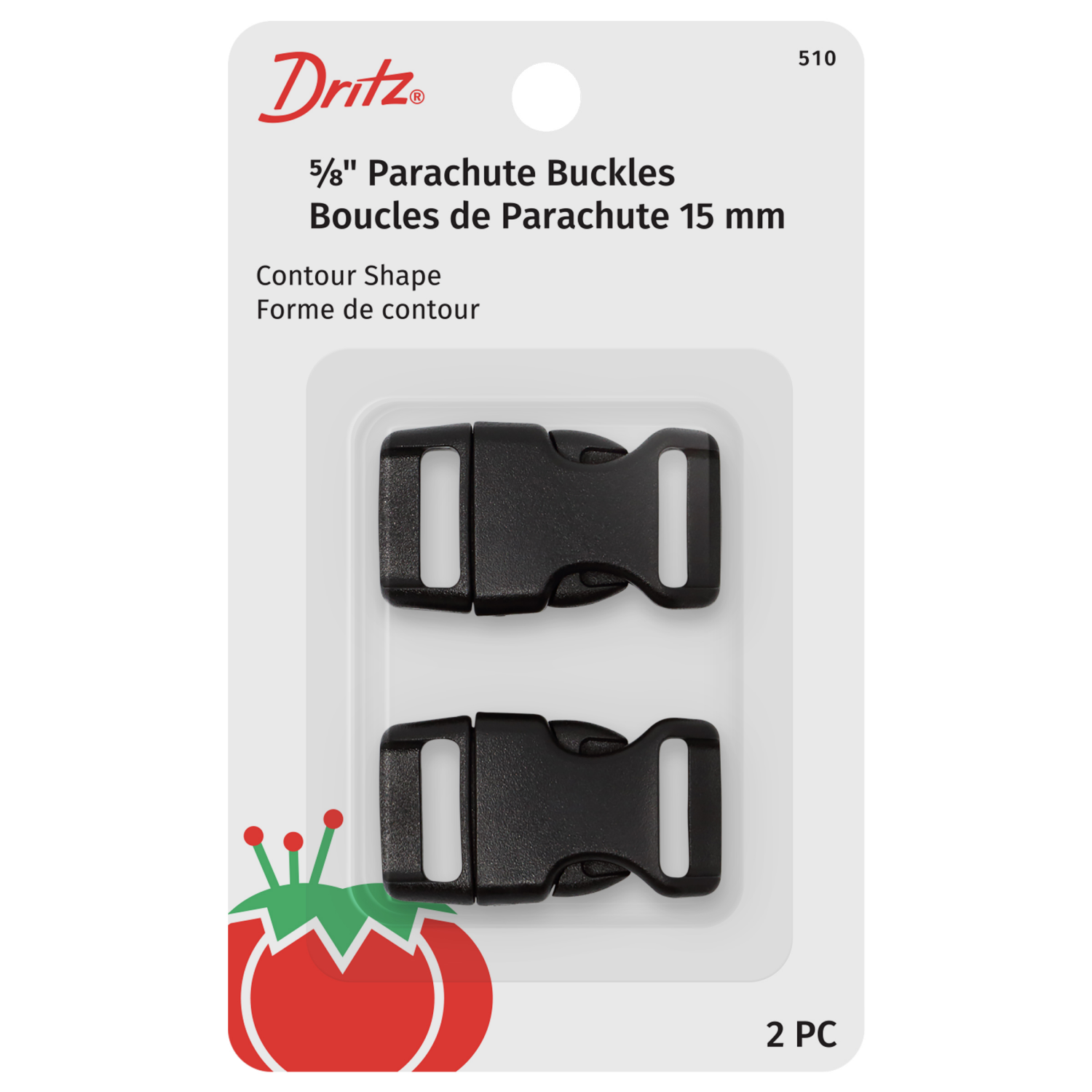slide 1 of 3, Dritz Fastener Parachute Buckles, 2 pc, 2 ct