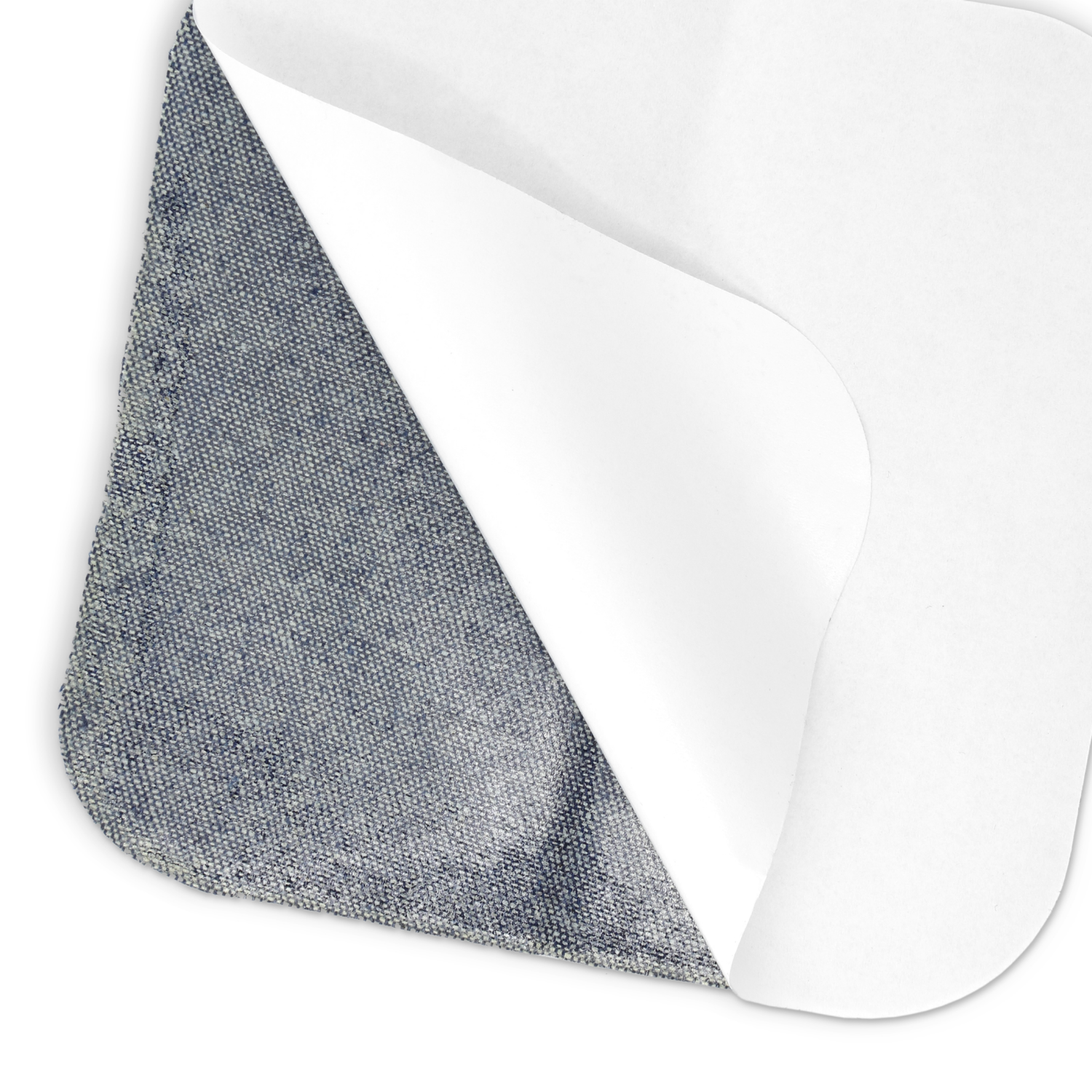 slide 3 of 3, Dritz Patches, Temporary Self -Stick Denim - Lt & Dk Blue, 5" x 5", 2 ct