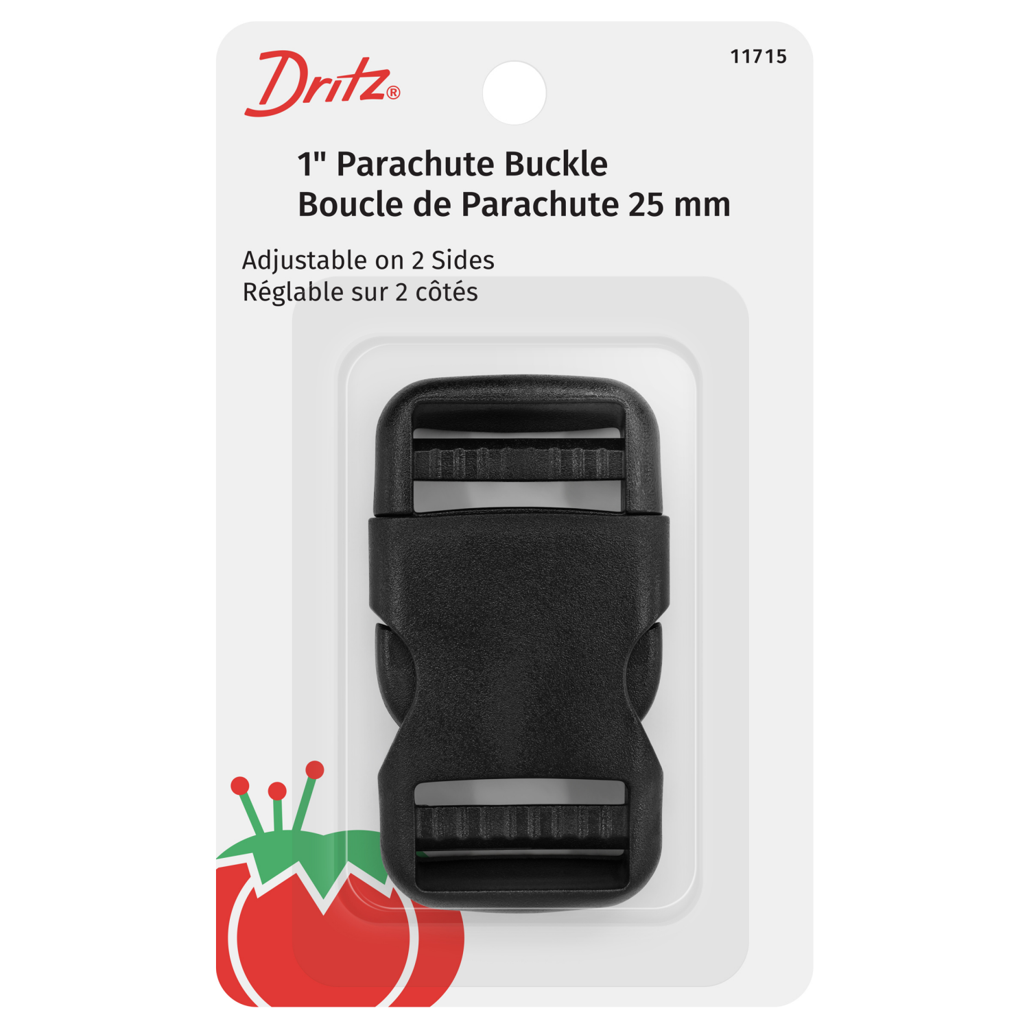 slide 1 of 3, Dritz Parachute Buckle Blk, 1 pc, 1 ct