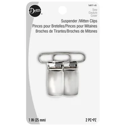 Dritz Suspender & Mitten Clips - Nickel, 1"