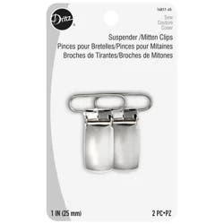Dritz Suspender & Mitten Clips - Nickel, 1"