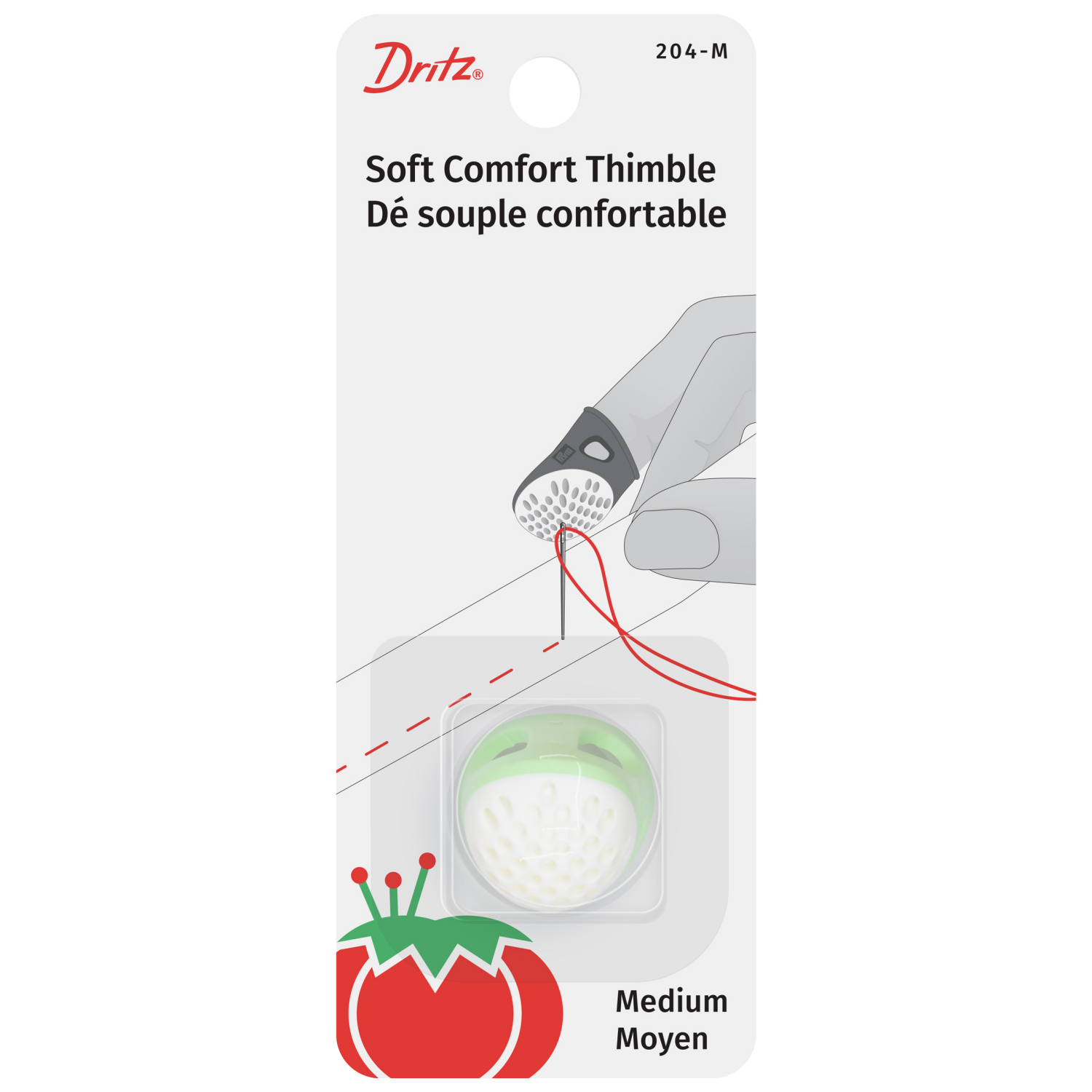 slide 1 of 3, Dritz Thimble, Soft Comfort - Size Medium, MED