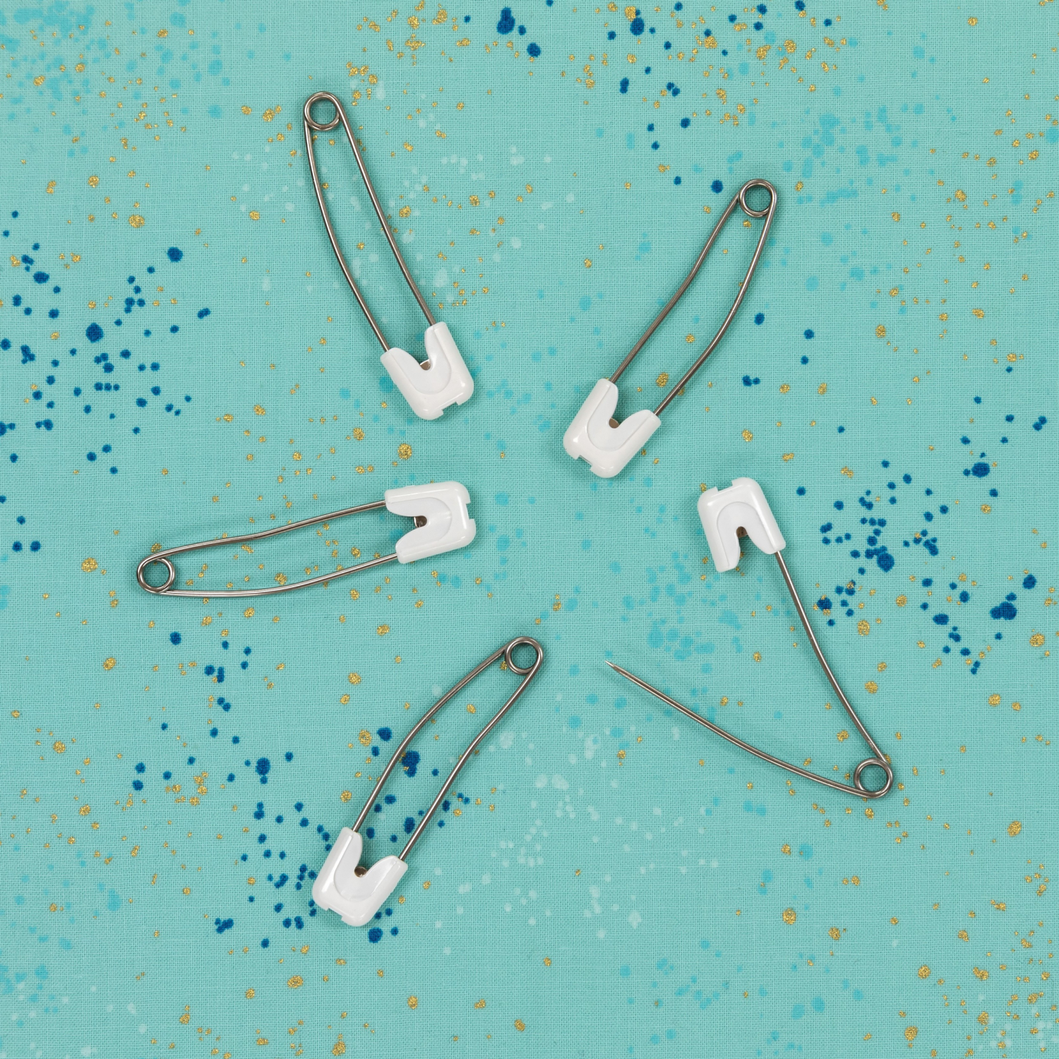 slide 2 of 2, Pin Diaper Baby-Safe Wht 6 pc, 6 ct