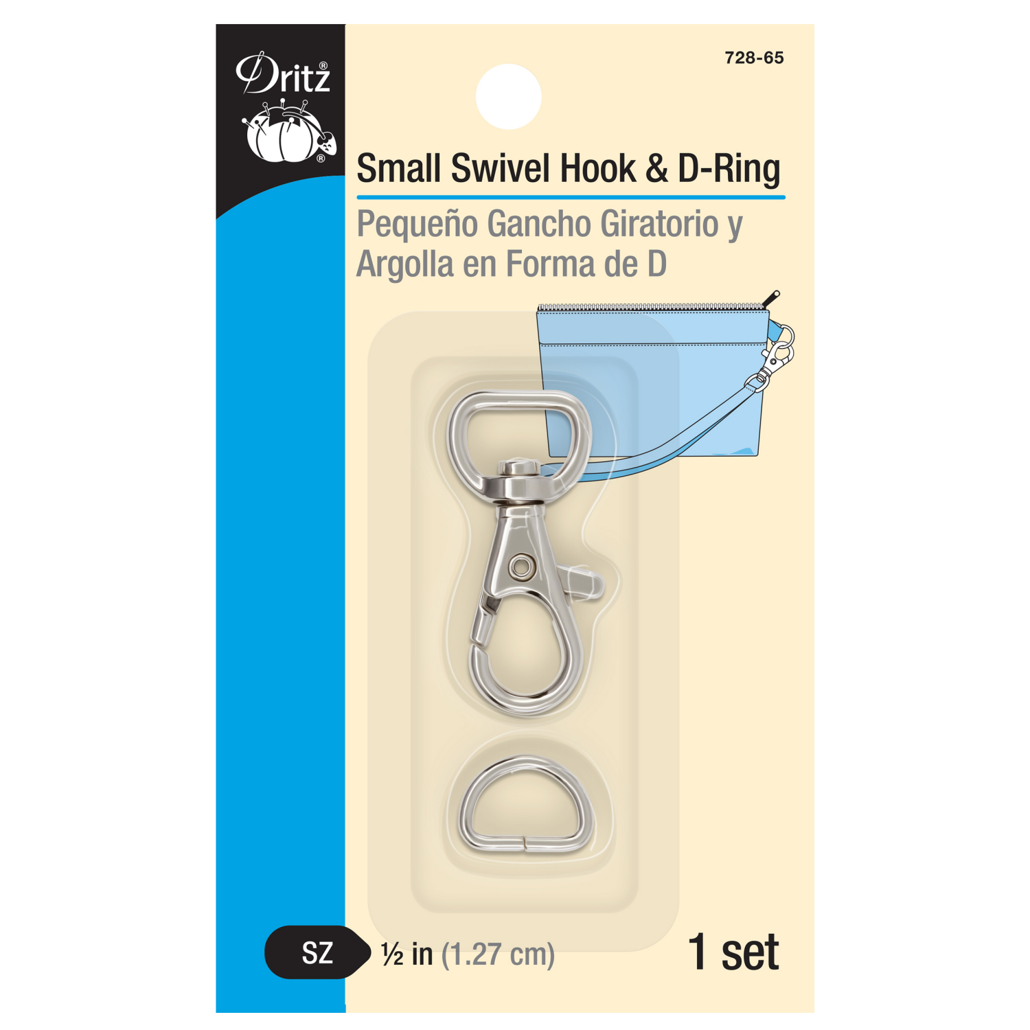 slide 1 of 2, Dritz Swivel Hook & D-Ring, 1 ct