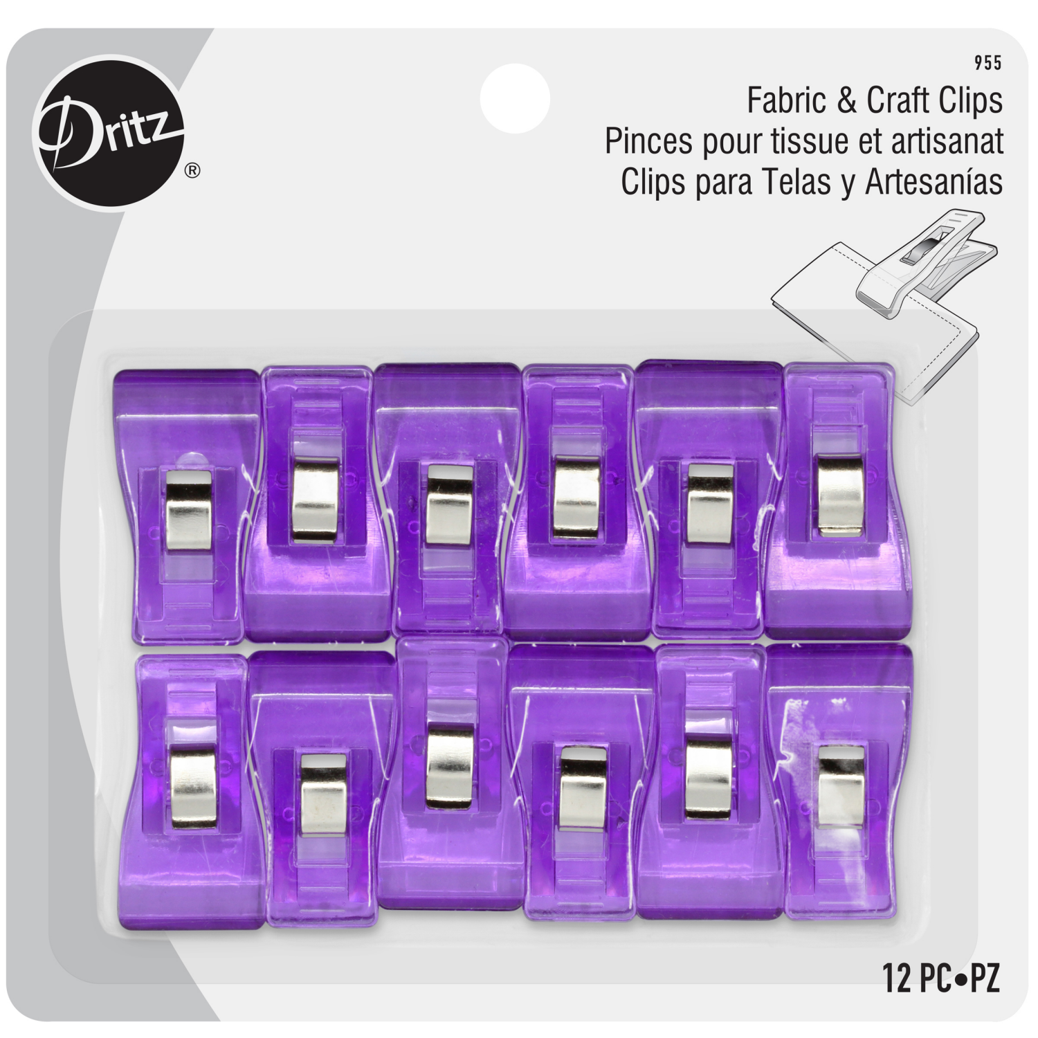slide 1 of 3, Dritz Fabric Clips, 1 ct