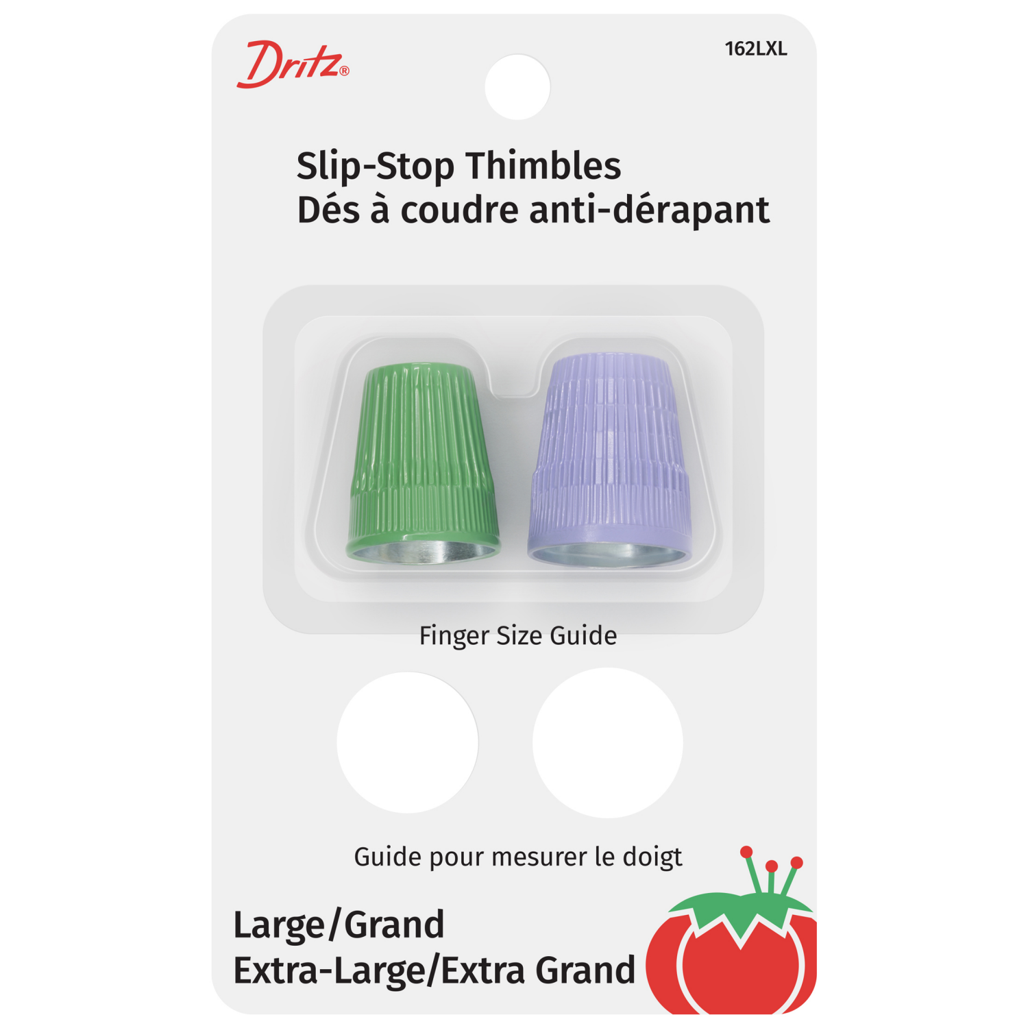 slide 1 of 5, Dritz Thimbles, 2 Pack (Large and XL), 2 ct