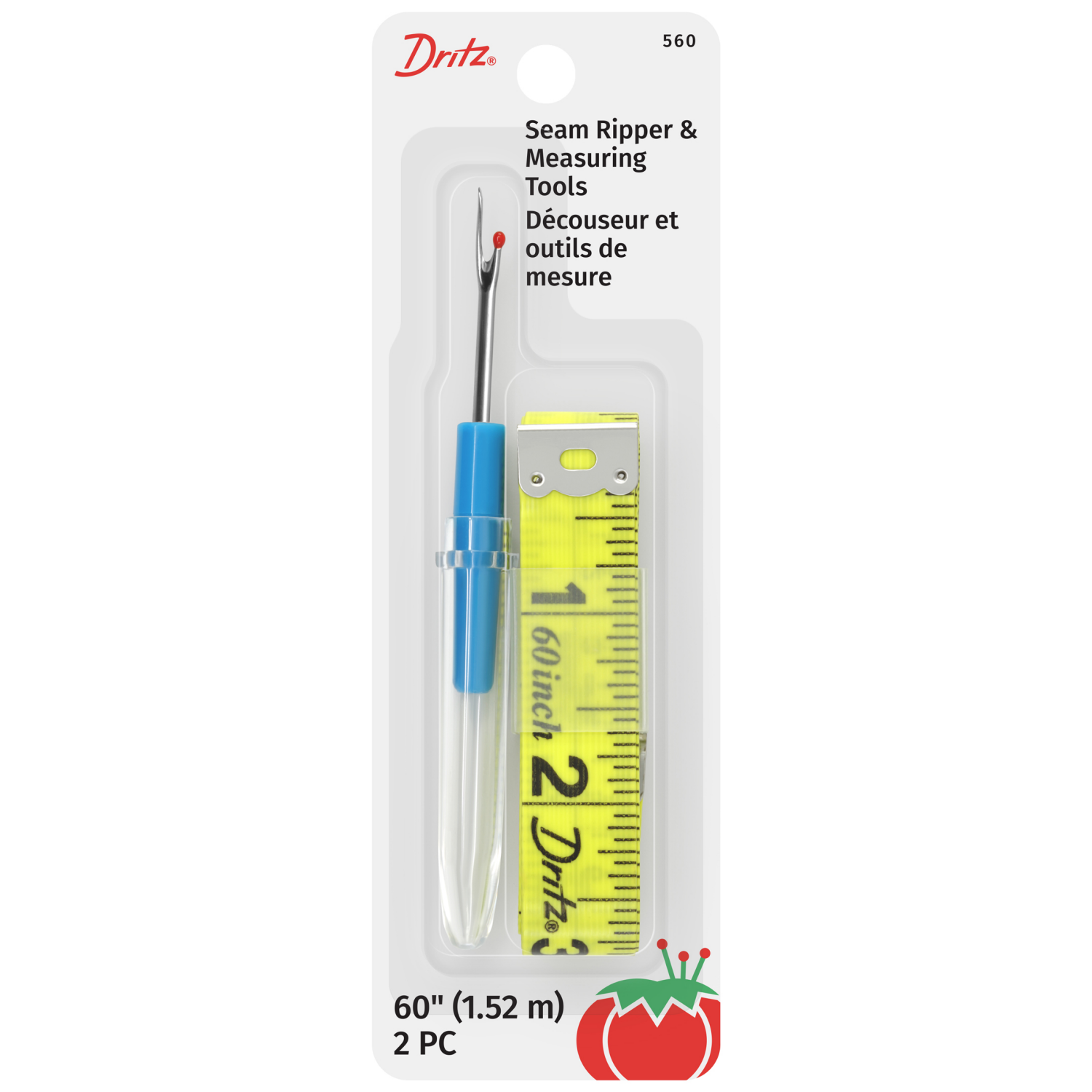 slide 1 of 2, Dritz Seam Ripper/Tape Measure Combo, 1 ct