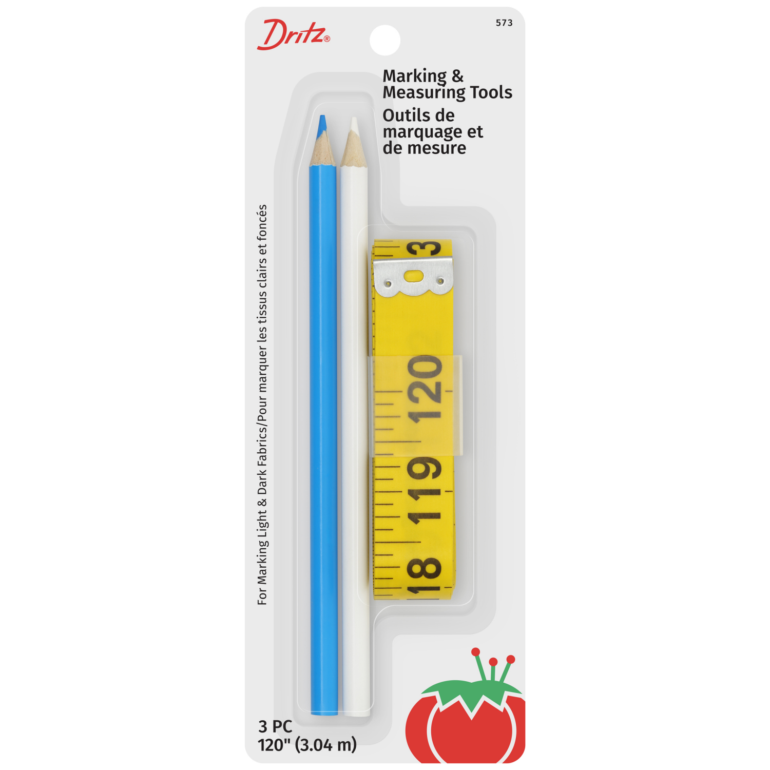slide 1 of 3, Dritz Tape Measure/2 Pencil Combo, 1 ct