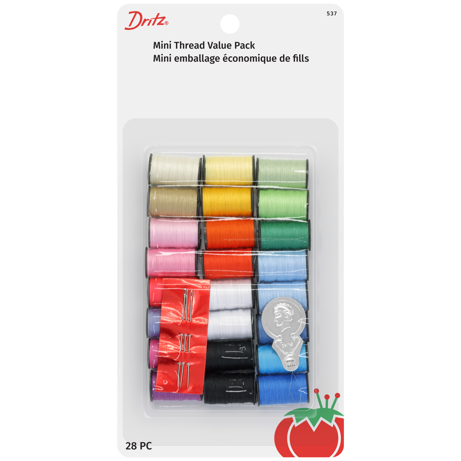 slide 1 of 3, Dritz Thread kit Brights, 24 ct, 24 ct