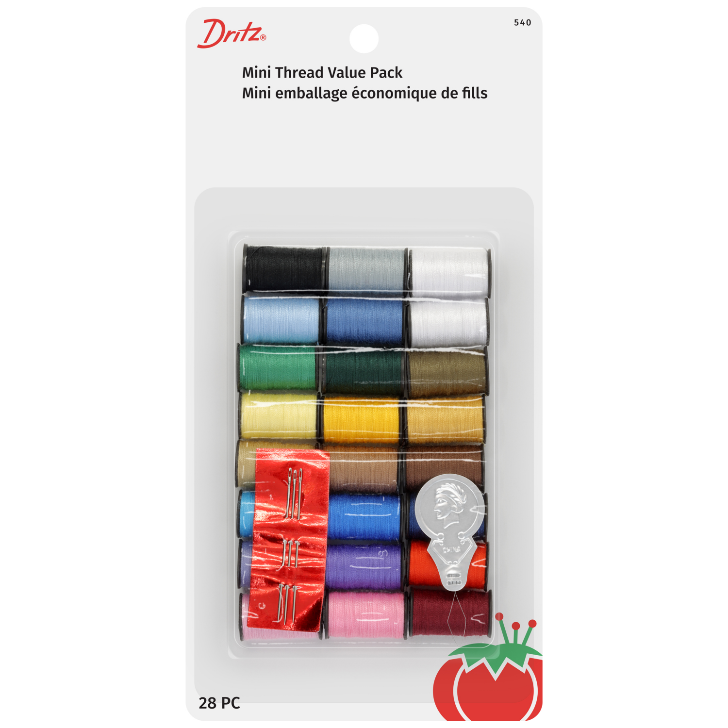 slide 1 of 3, Dritz Thread kit 24 ct Asst Colors, 24 ct