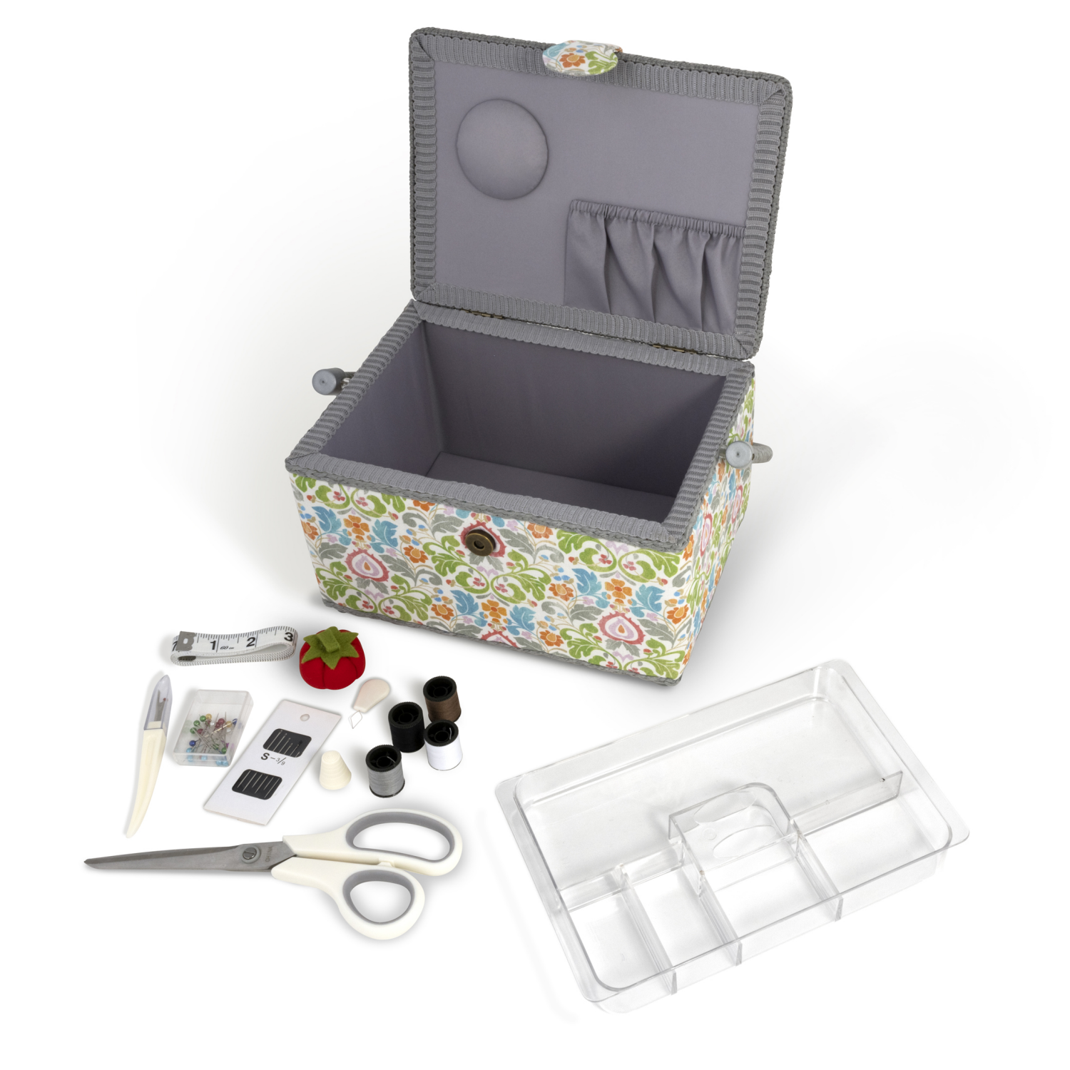 slide 2 of 4, Dritz Sewing Basket Rectangle Filled w Notions, 1 ct