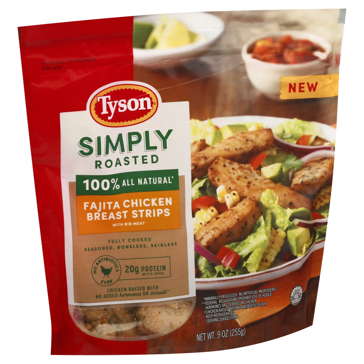 slide 2 of 10, Tyson Simply Roasted Fajita Chicken Breast Strips 9 oz, 9 oz