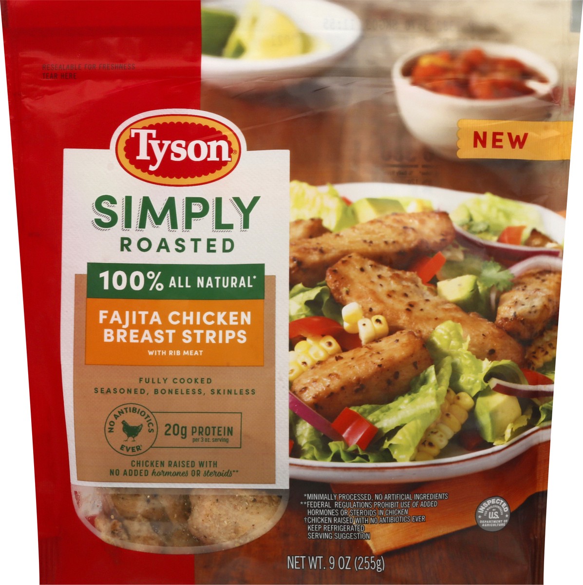 slide 9 of 10, Tyson Simply Roasted Fajita Chicken Breast Strips 9 oz, 9 oz