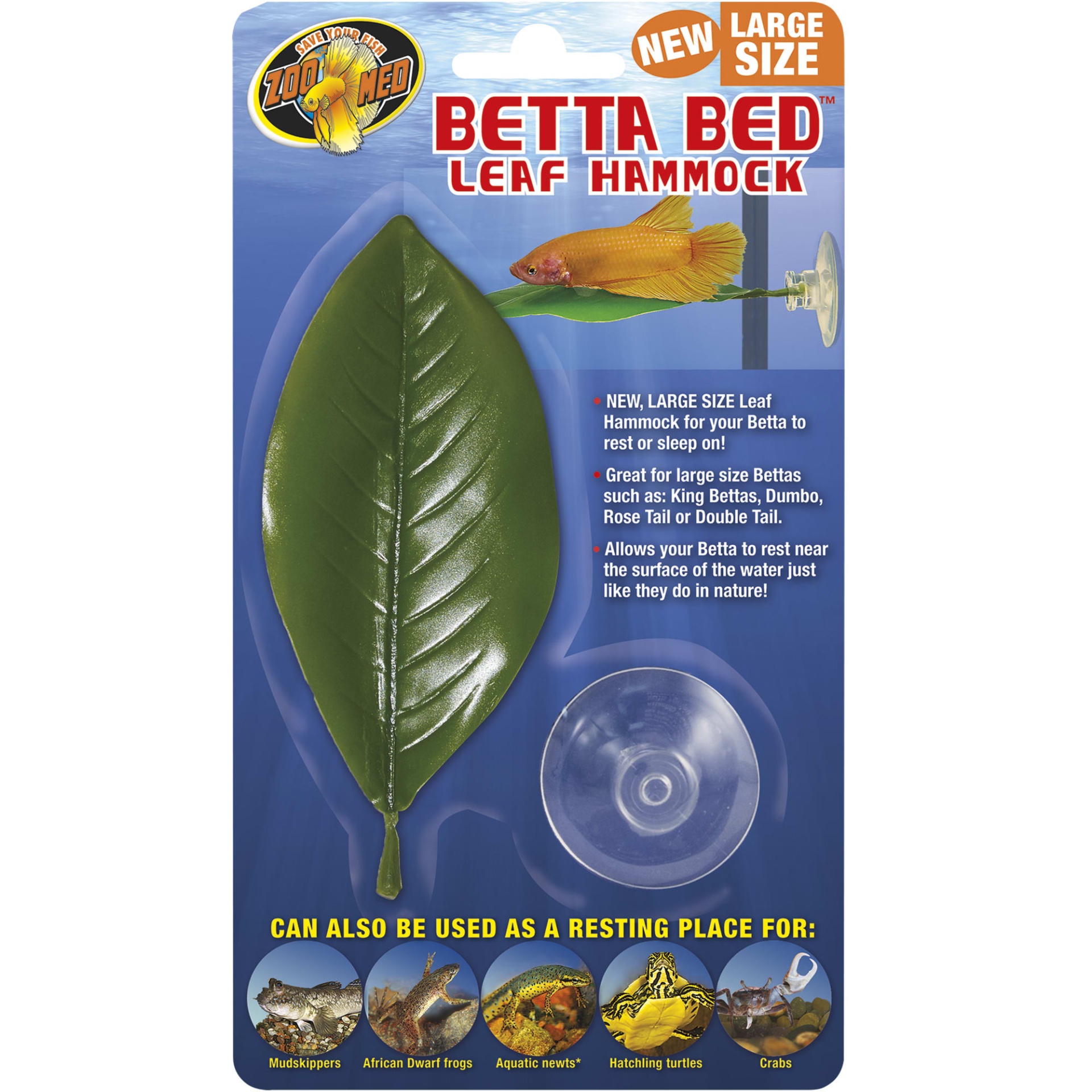 slide 1 of 1, Zoo Med Betta Bed Leaf Hammock, LG