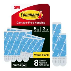 Command Outdoor Assorted Size Refill Strips
