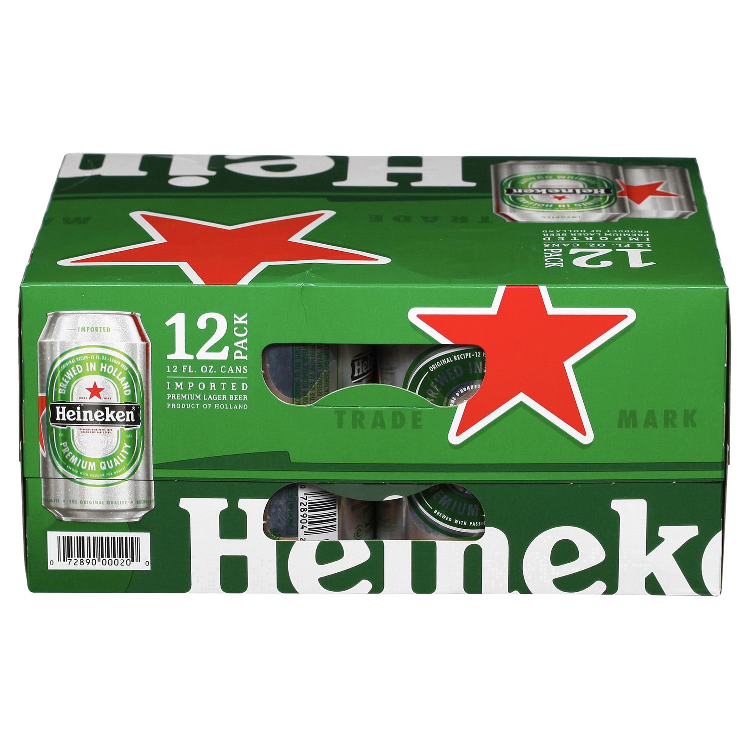slide 5 of 5, Heineken Original Lager Beer, 12 Pack, 12 fl oz Cans, 12 ct; 12 oz