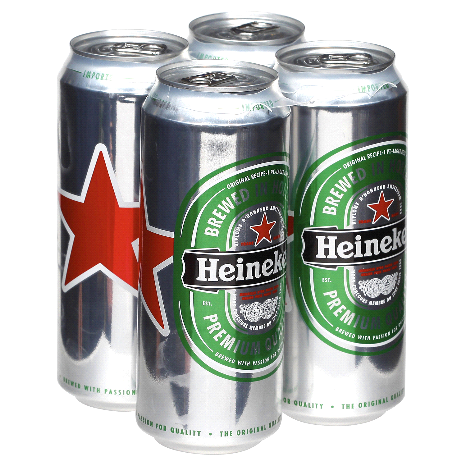 slide 3 of 3, Heineken 4 Pack Original Beer 4 - 16 fl oz Cans, 4 ct; 16 oz
