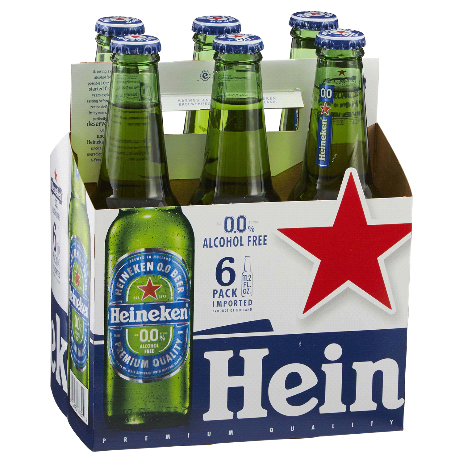 slide 1 of 1, Heineken 6 Pack Alcohol Free Beer 6 - 11.2 fl oz Bottles, 6 ct; 11.2 oz