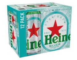 Heineken Silver Beer 12 - 12 fl oz Cans