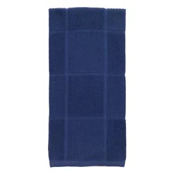 T Fal Solid Parquet Kitchen Towel Blue, 16 In X 26 In