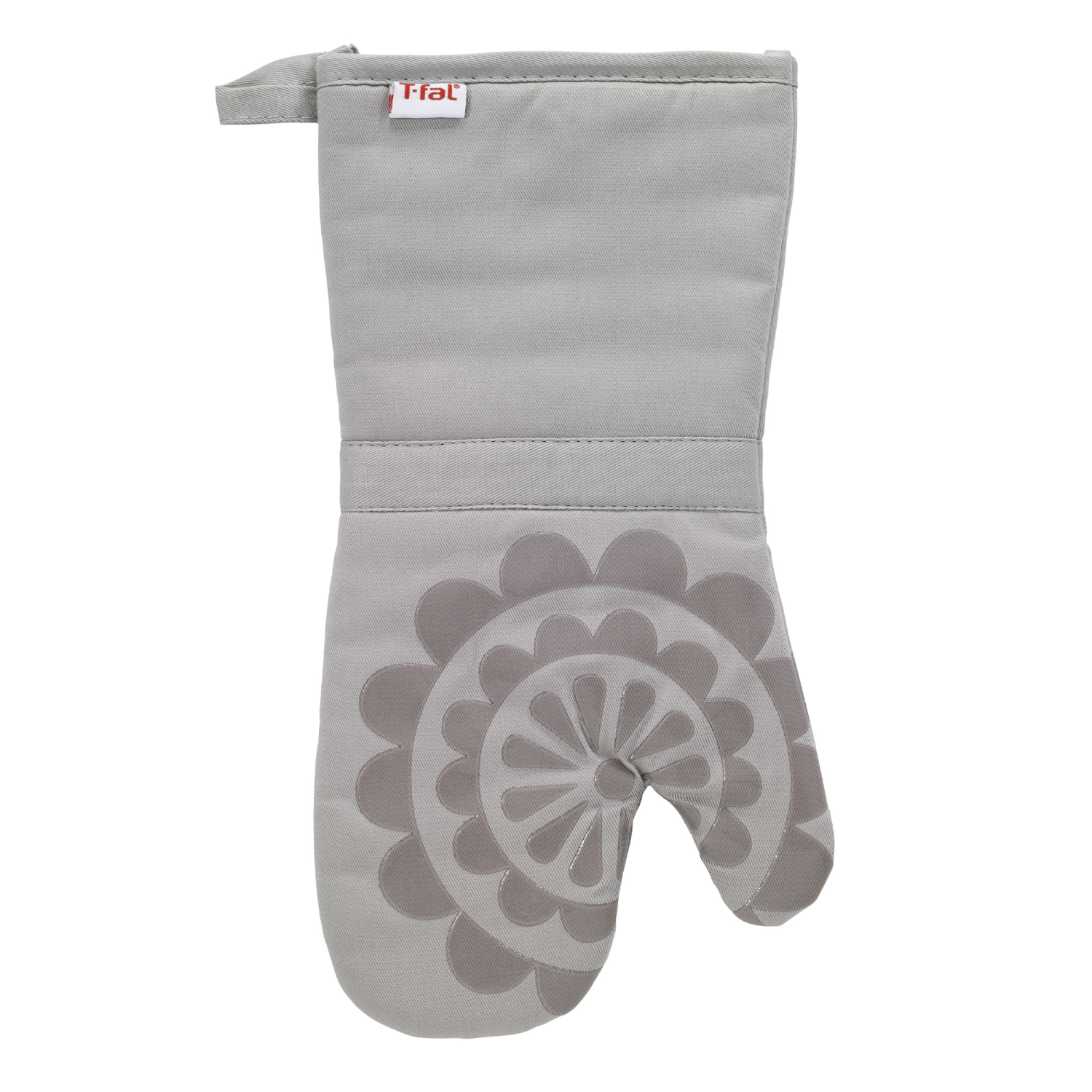 slide 1 of 1, T Fal T-Fal Medallion Silicone Oven Mitt Gray, 1 ct