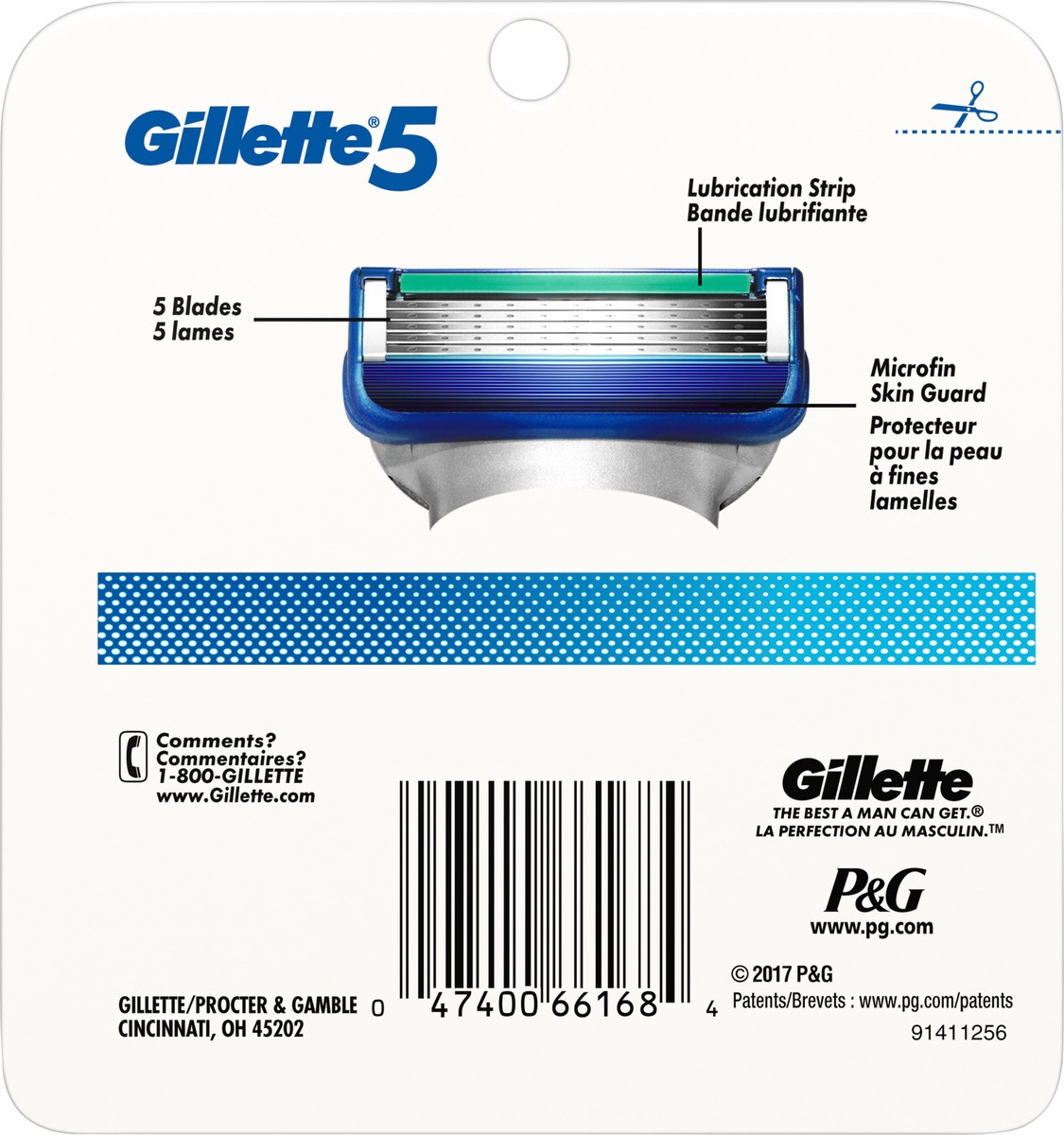 slide 2 of 3, Gillette5 Men's Razor Blade Refills by Gillette, 4 Count, 4 ct