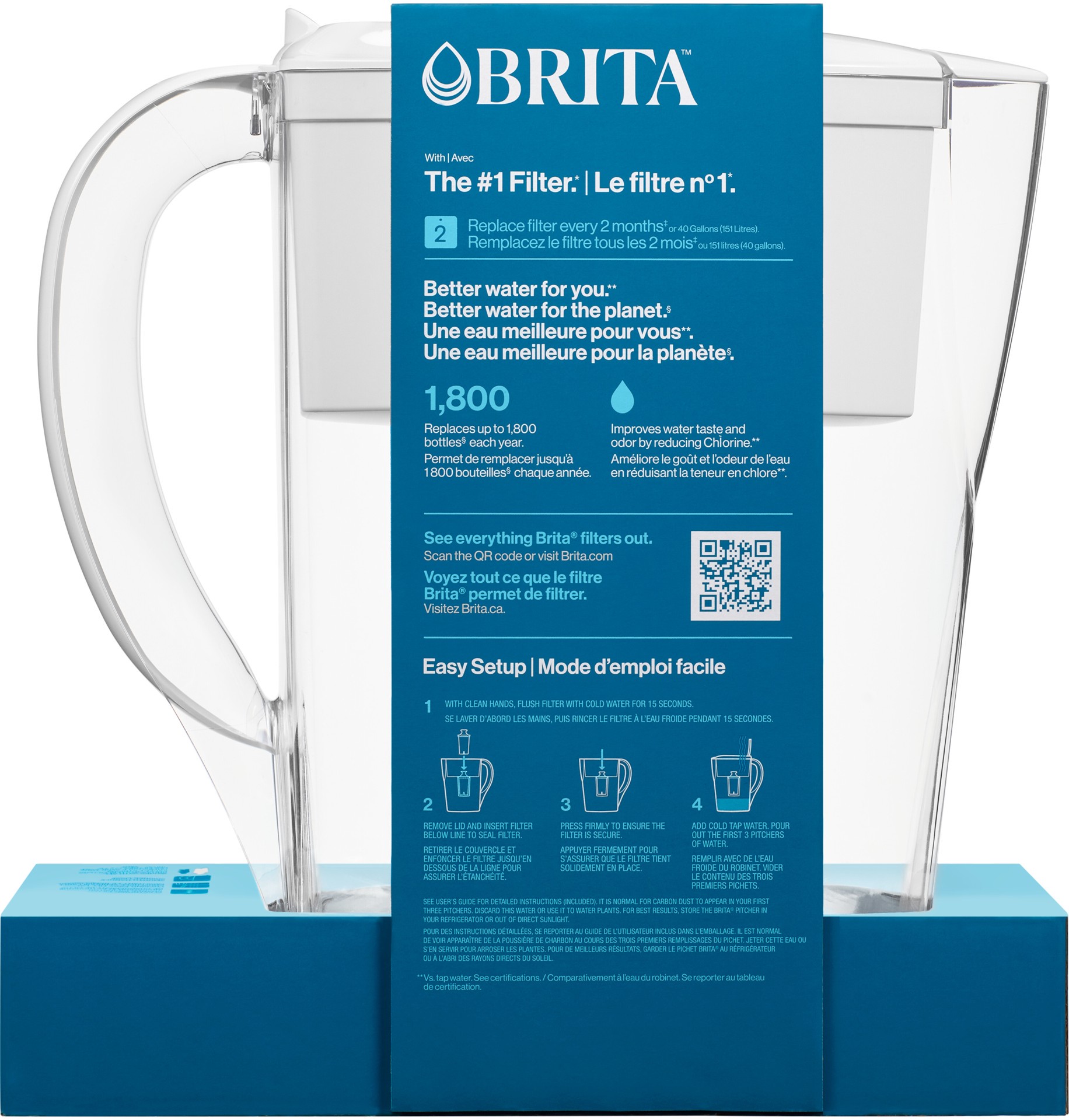 slide 2 of 5, Brita Space Saver Compact Water Filter Water Pitcher - 6-Cup, 1 cnt