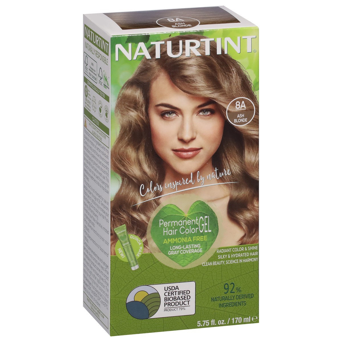 slide 2 of 9, Naturtint Ash Blonde 8A Ammonia Free Permanent Hair Color 5.75 fl oz, 5.75 fl oz