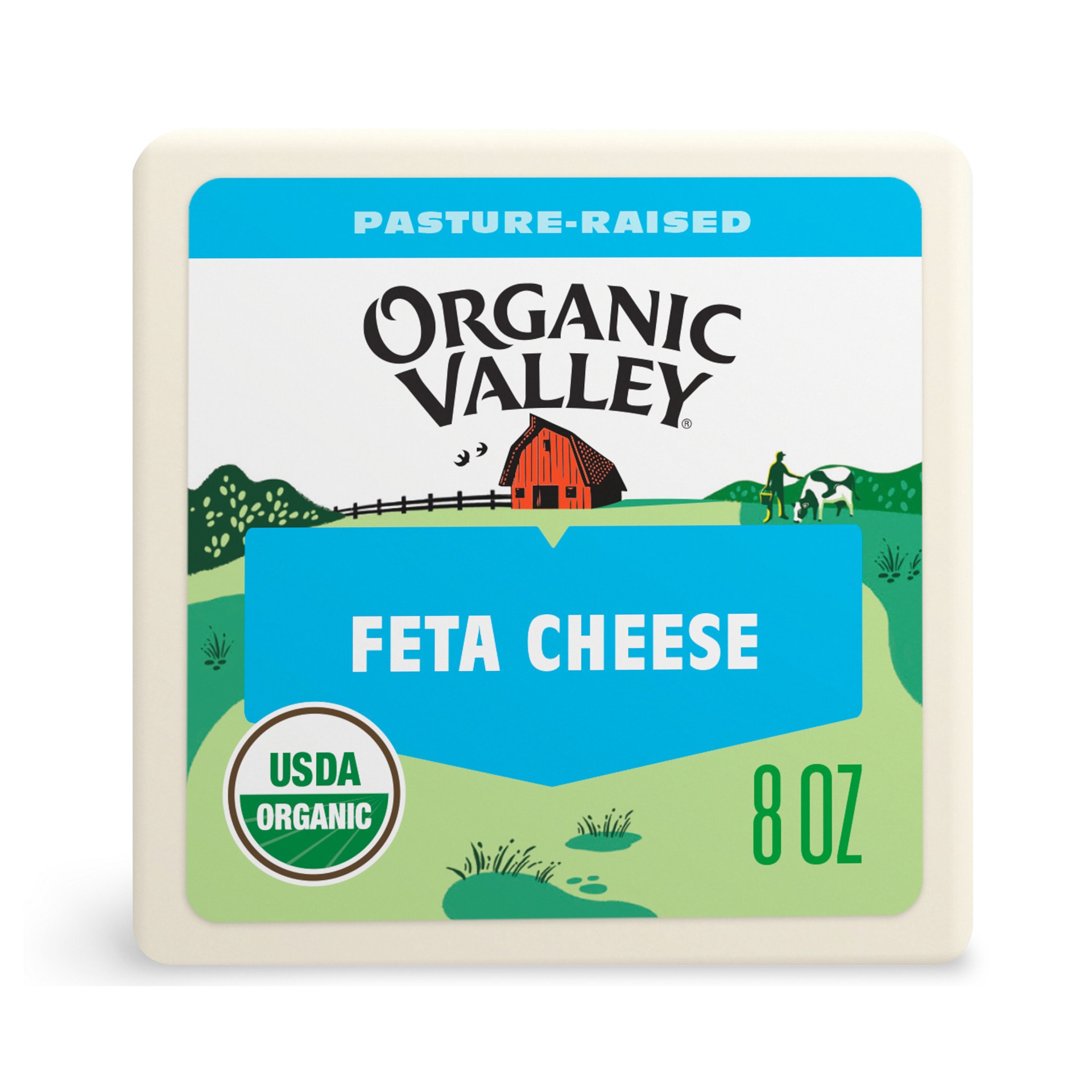 slide 1 of 9, Organic Valley Feta Cheese, 8 oz