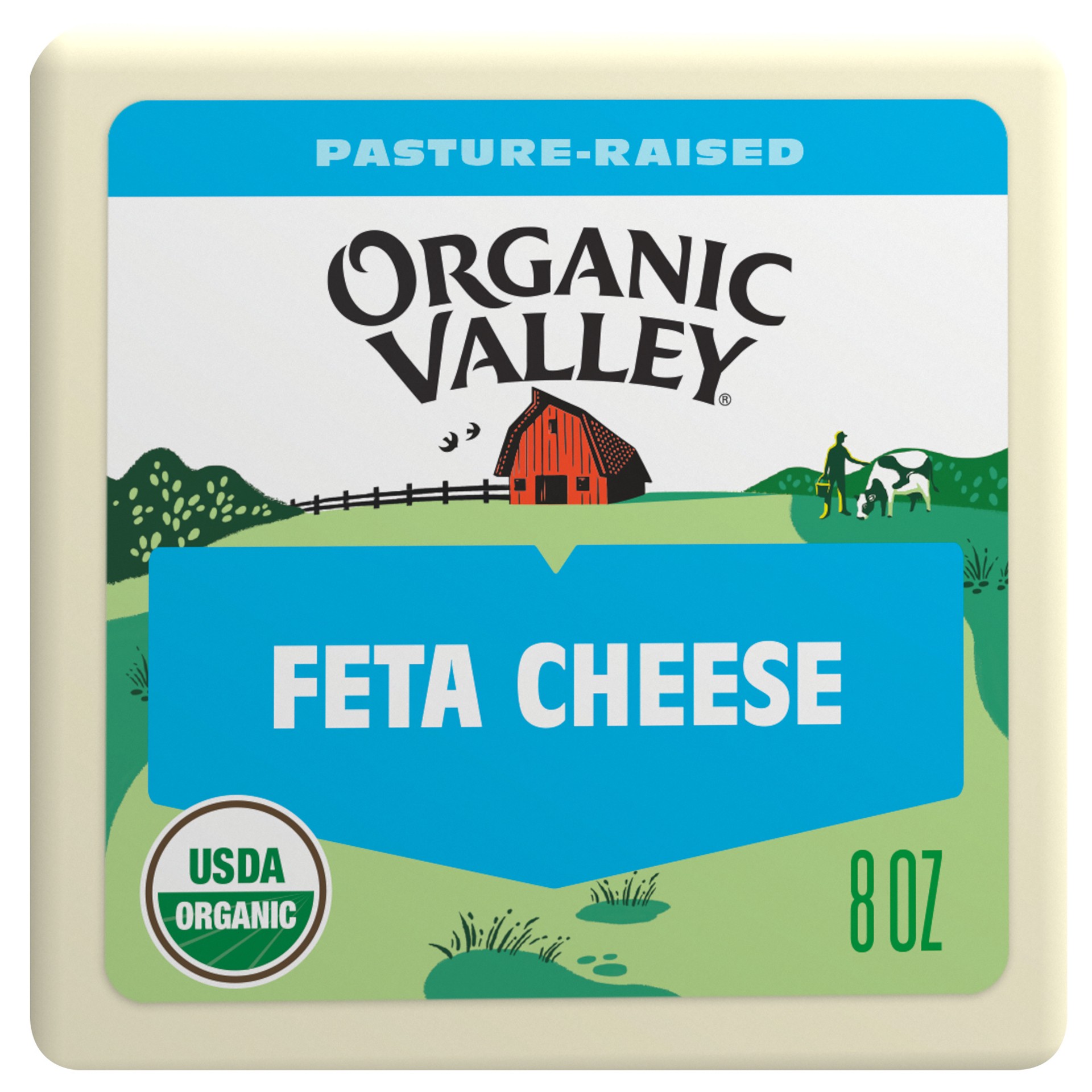 slide 1 of 9, Organic Valley Feta Cheese, 8 oz