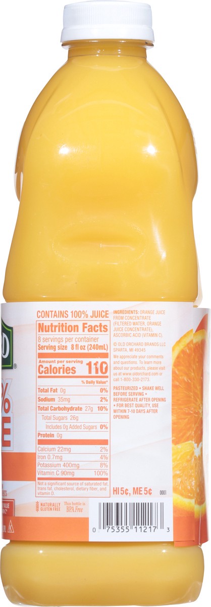 slide 11 of 12, Old Orchard Orange 100% Juice 64 fl oz, 64 fl oz