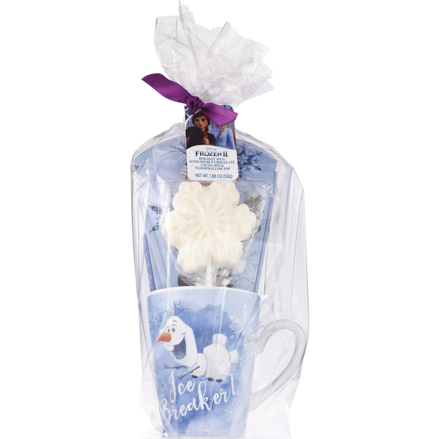 slide 1 of 1, Galerie Frozen Holiday Mugs with Double Chocolate Cocoa Mix & Marshmallow Pop, 1.88 oz