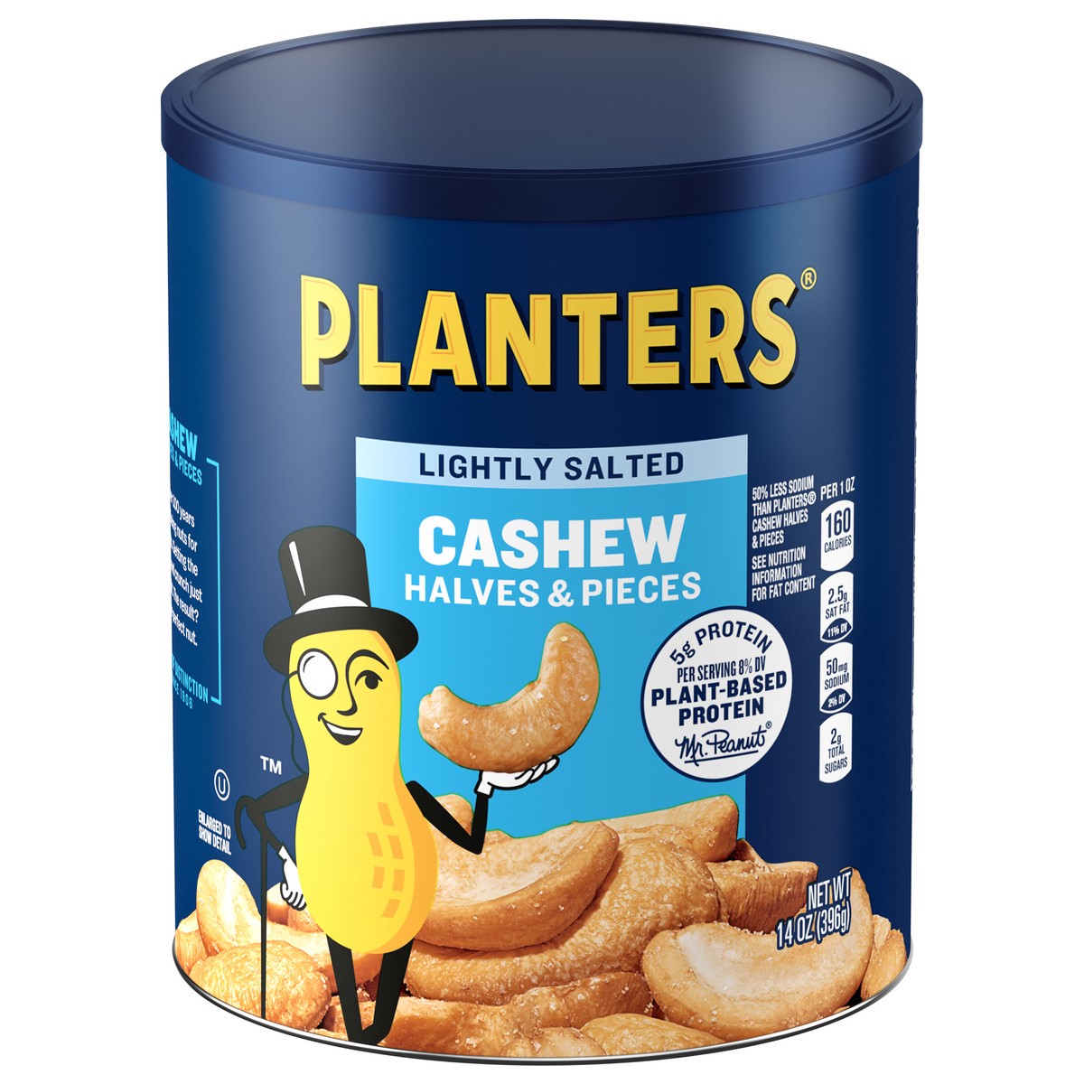 slide 1 of 5, Planters Halves & Pieces Lightly Salted Cashew Halves & Pieces 14 oz, 14 oz