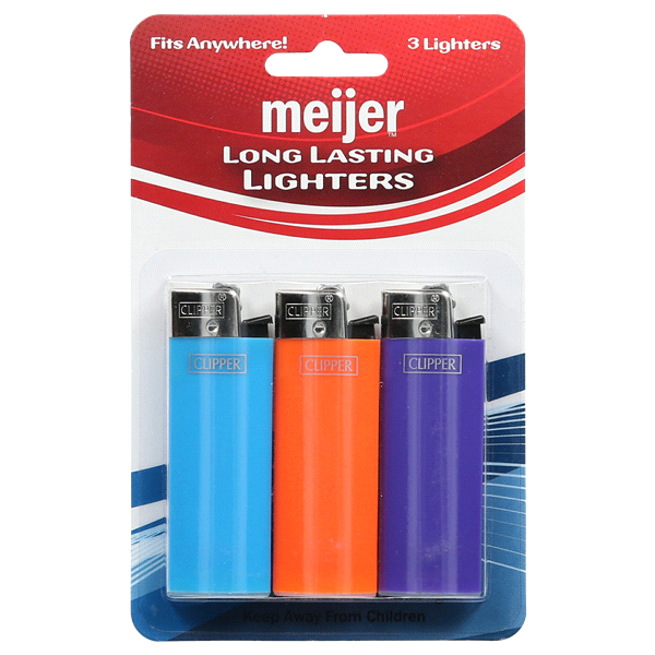 slide 1 of 1, Meijer Lighter, 3 ct