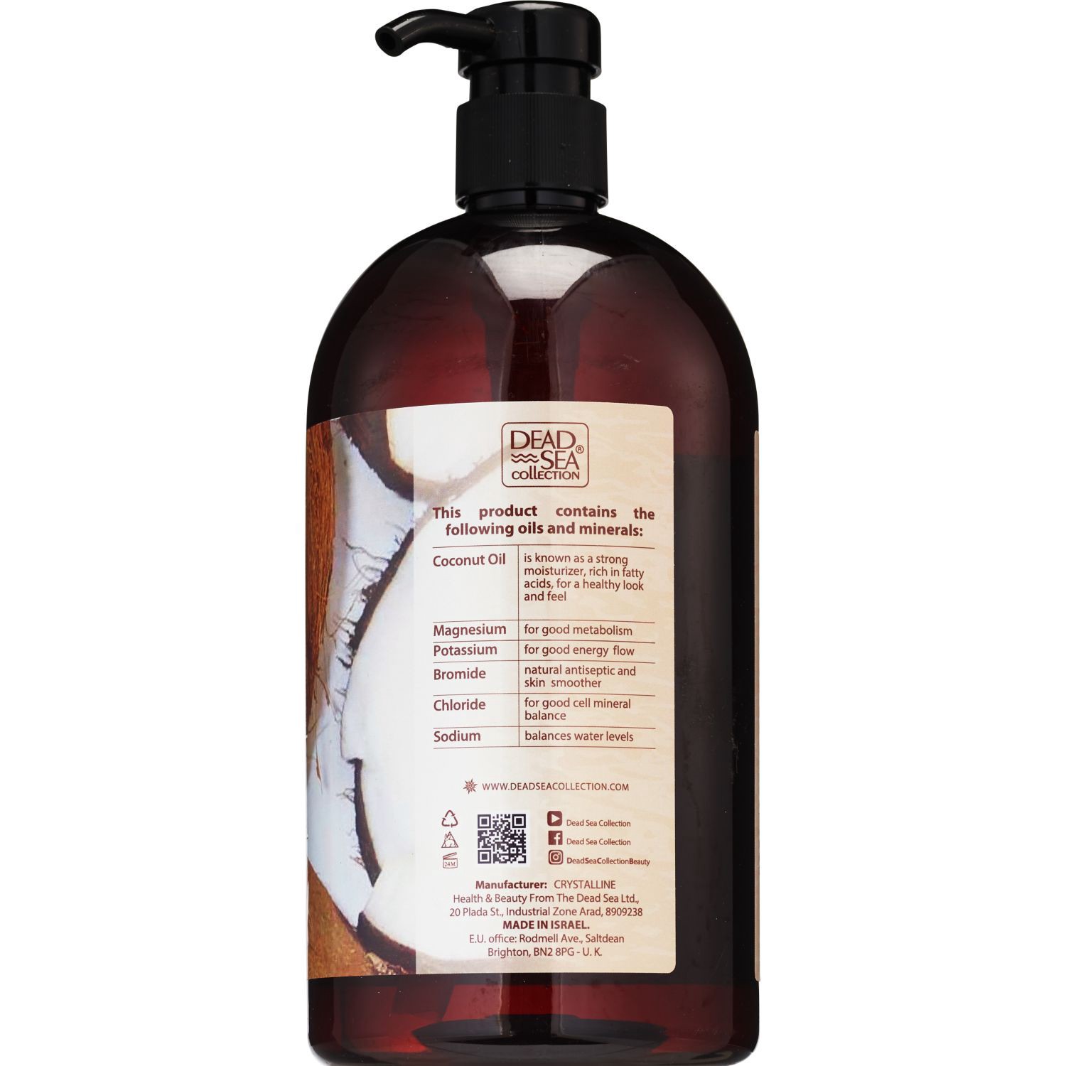 slide 2 of 3, Dead Sea Coconut Mineral Body Wash, 33.8 Oz., 1 ct
