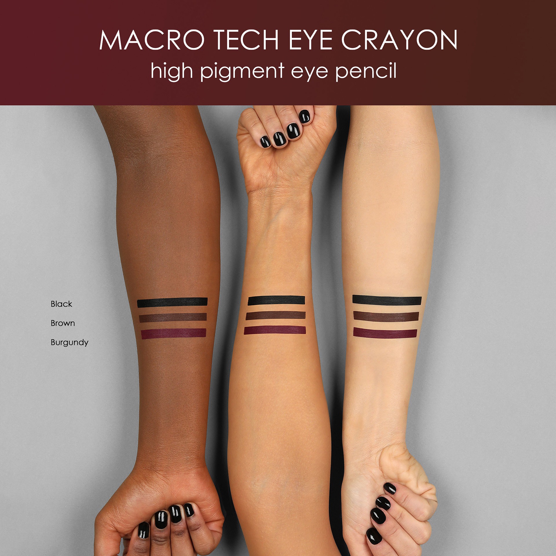 slide 6 of 6, NATASHA DENONA Macro Tech Eye Crayon High Pigment Pencil Eyeliner Black, 0.04 oz/ 1.2 gram