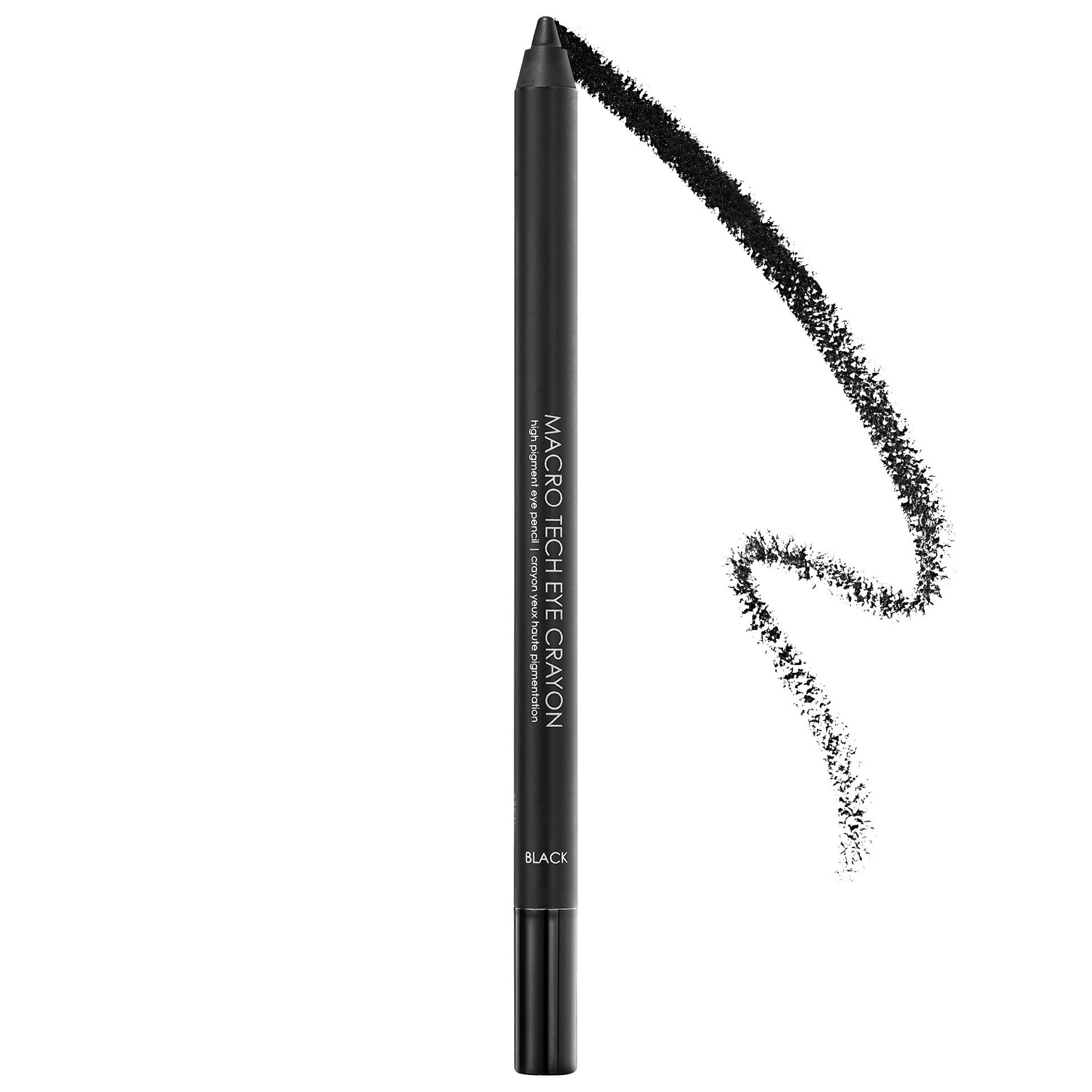slide 1 of 6, NATASHA DENONA Macro Tech Eye Crayon High Pigment Pencil Eyeliner Black, 0.04 oz/ 1.2 gram