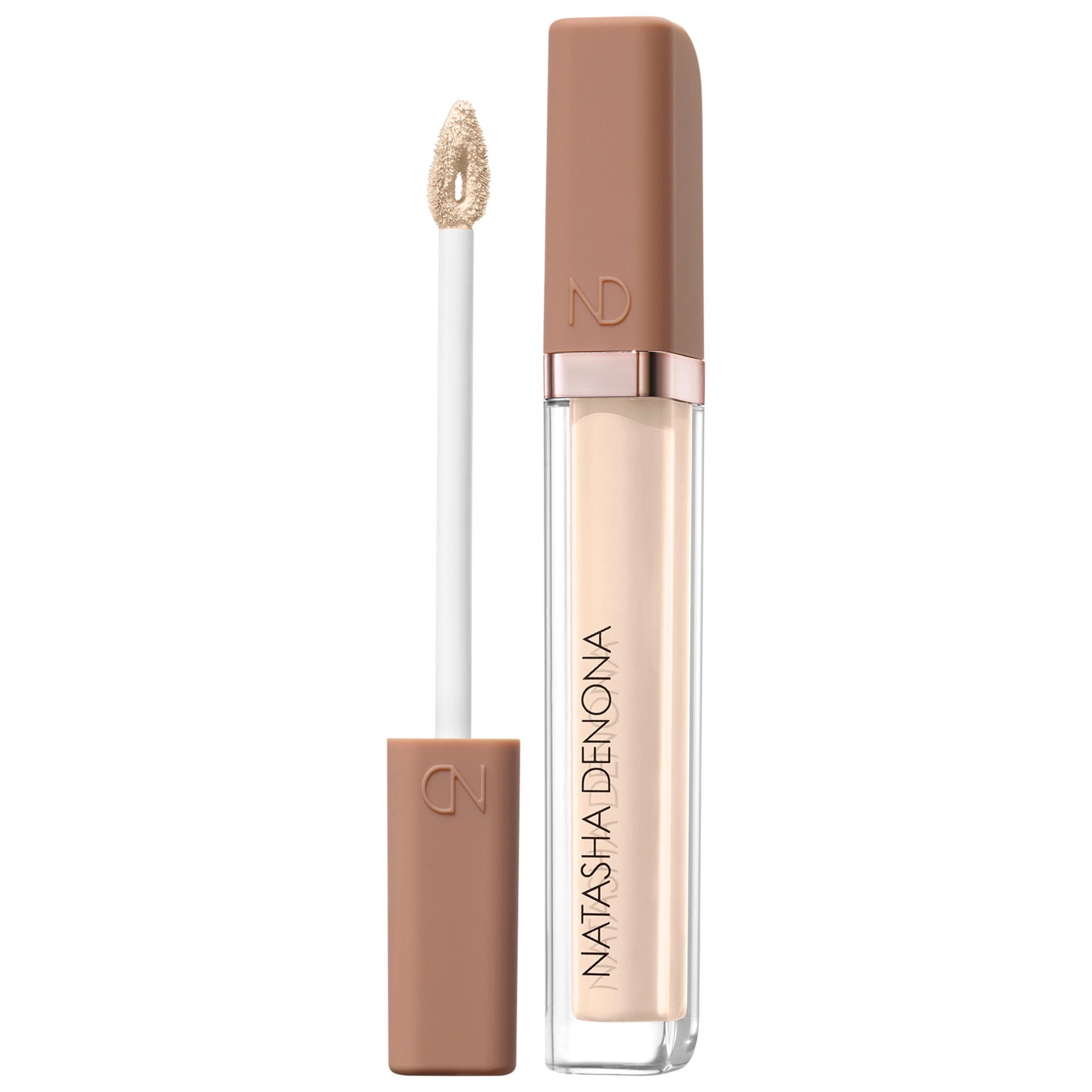 slide 1 of 10, NATASHA DENONA Hy-Glam Brightening & Hydrating Medium to Full Coverage Crease Proof Serum Concealer Y1, 0.25 oz / 7.39 ml