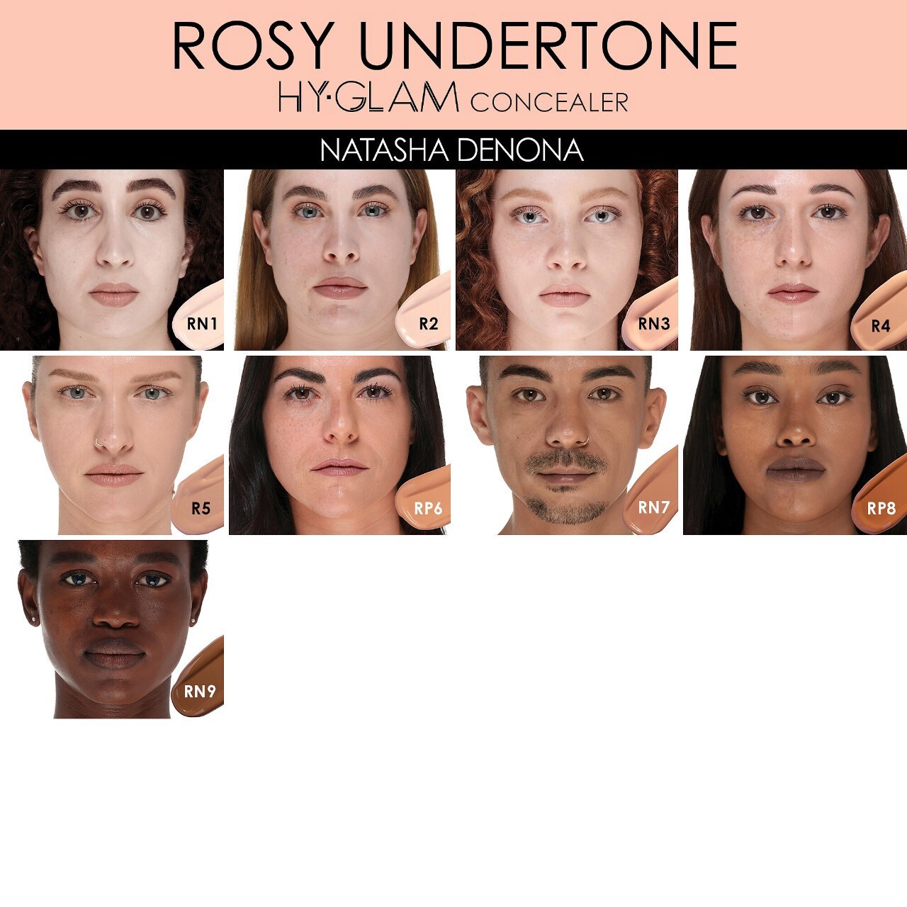 slide 3 of 10, NATASHA DENONA Hy-Glam Brightening & Hydrating Medium to Full Coverage Crease Proof Serum Concealer RN3, 0.25 oz / 7.39 ml