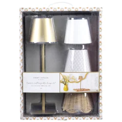 Bright Outlook 4pc Led Interchangeable Shade Touchlamp 14x4