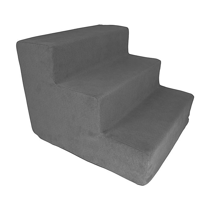 slide 3 of 10, Precious Tails High Density Foam 3 Steps Pet Stairs - Grey, 1 ct